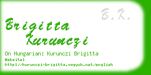 brigitta kurunczi business card